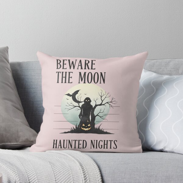 Item preview, Beware The Moon Haunted Nights Halloween T-Shirt | Spooky Grim Reaper and Jack-o'-Lantern Design designed and sold by MinimalArtTees.