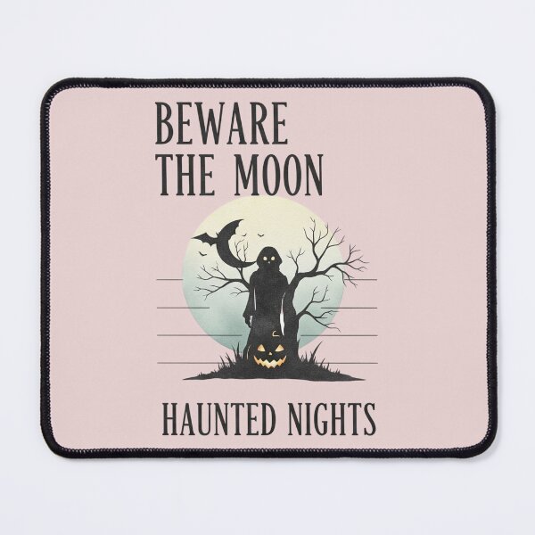 Item preview, Beware The Moon Haunted Nights Halloween T-Shirt | Spooky Grim Reaper and Jack-o'-Lantern Design designed and sold by MinimalArtTees.