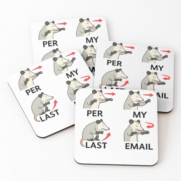 Item preview, Per My Last Email Possum Office Work designed and sold by Lunari Prints.
