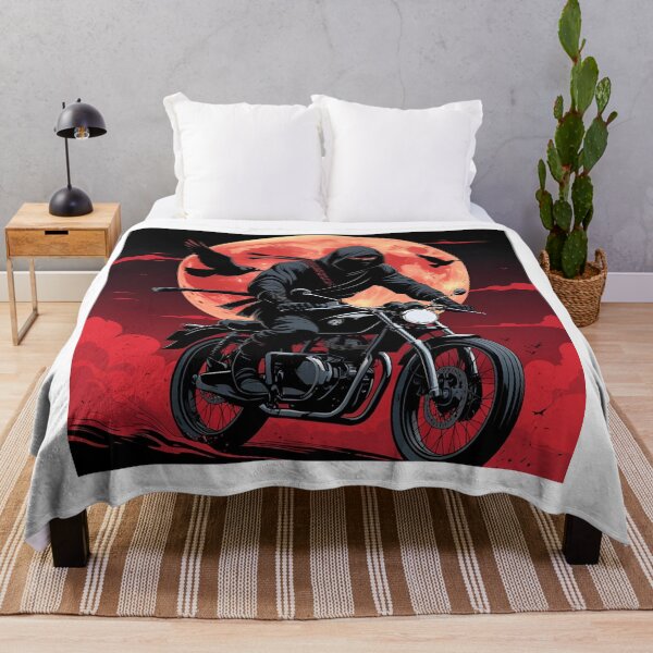 Item preview, Dark Ninja Rider – Red Moon Anime Scooter Assassin designed and sold by MOTAS FASHION .