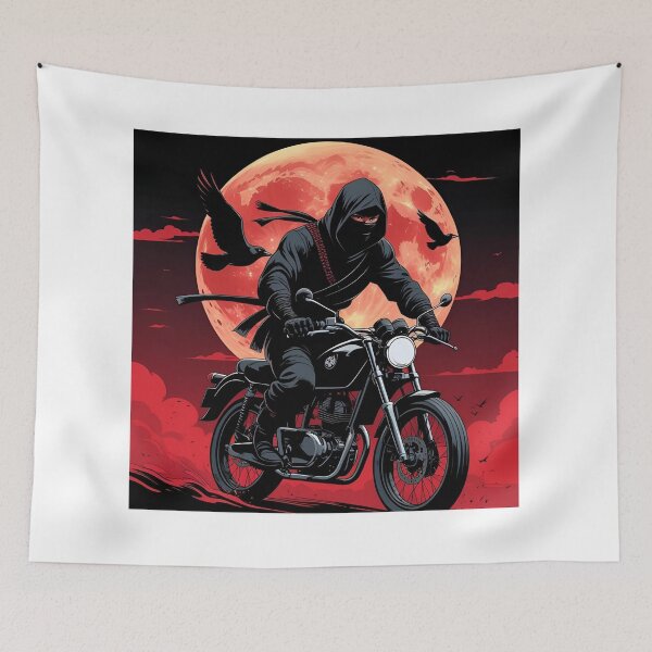 Item preview, Dark Ninja Rider – Red Moon Anime Scooter Assassin  designed and sold by MOTAS FASHION .