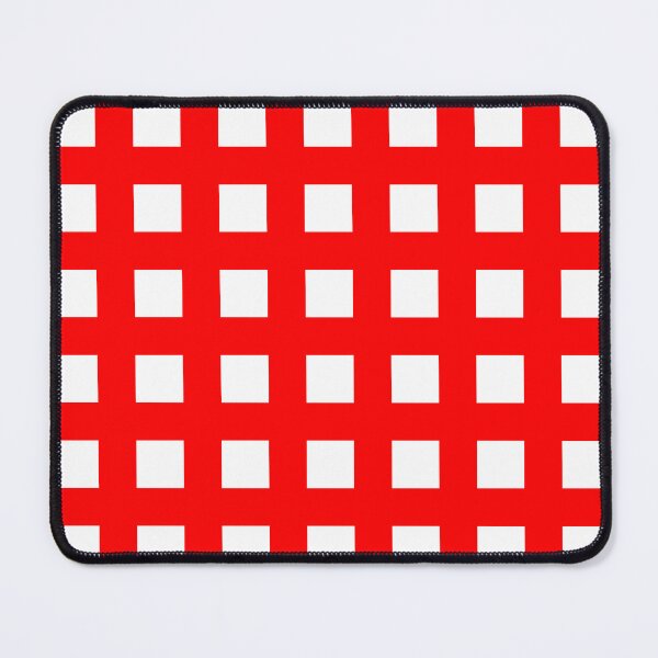 Item preview, Thick Red & White Squares & Crosses designed and sold by Goods4SaleNow.
