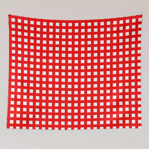 Item preview, Thick Red & White Squares & Crosses designed and sold by Goods4SaleNow.