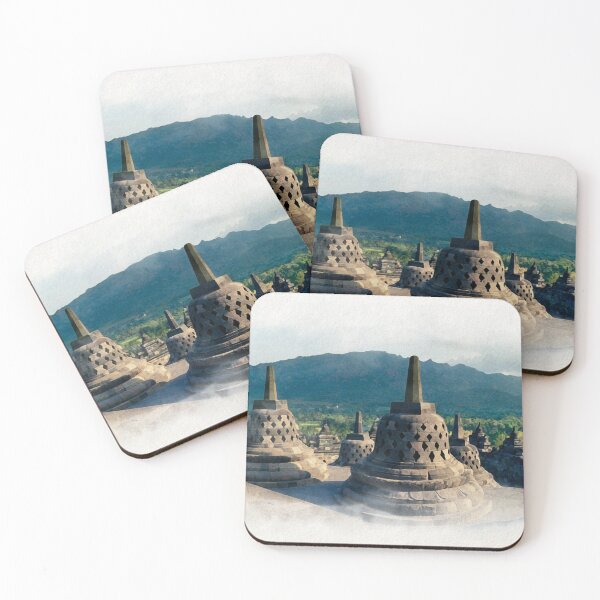 Item preview, Temple of Borobudur in watercolor designed and sold by FotoMahieu.
