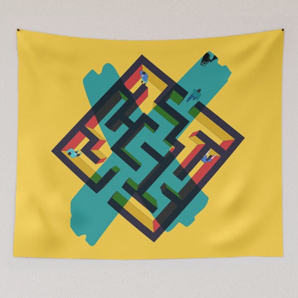 Item preview, Isometric Maze Adventure - Geometric Puzzle Design designed and sold by cabana.space.