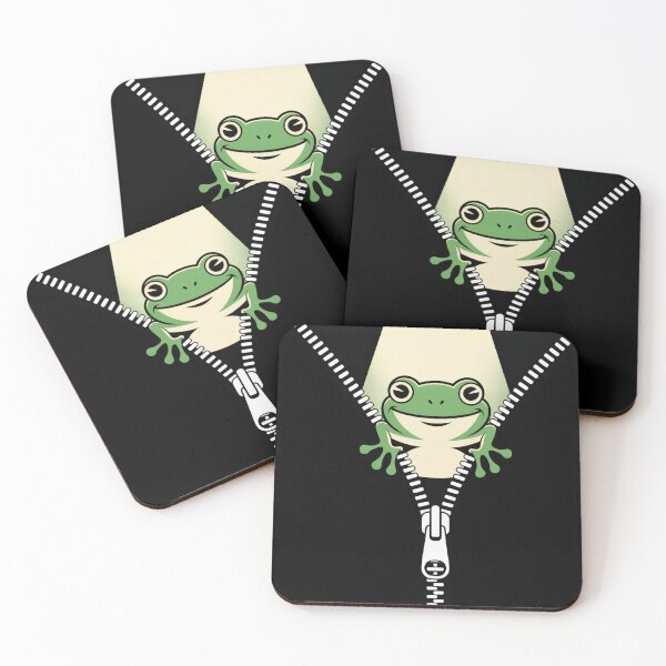 Item preview, Froggy Zip Surprise – Peek-A-Boo Frog Zipper Graphic designed and sold by bimumonji.