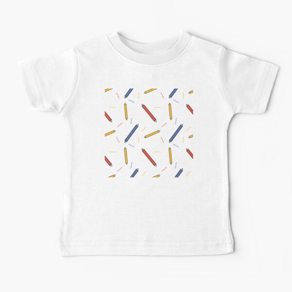Item preview, Minimalist Primary-Color Pencil Pattern – Fun Back-to-School Kids Clothing Design designed and sold by FestivityFinds.