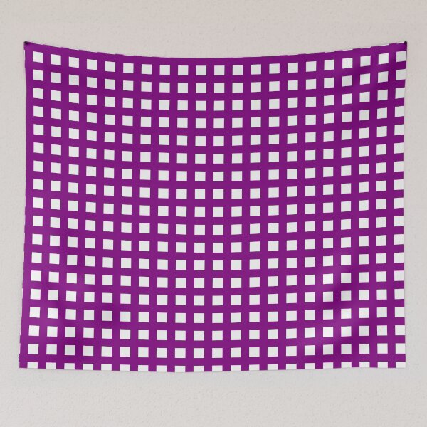 Item preview, Thick Purple & White Squares & Crosses designed and sold by Goods4SaleNow.