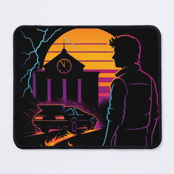 Item preview, Time Travel OUTATIME Retro 80s Sci-Fi Art designed and sold by Retr0Tshirts.