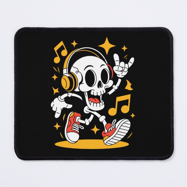 Item preview, Groovy Skeleton Dance Party Orange Headphones Vibe designed and sold by Taans-Creation.