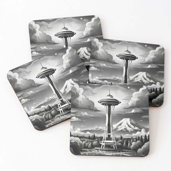 Item preview, Seattle #5 The Needle and the Volcano designed and sold by Drip Fit .