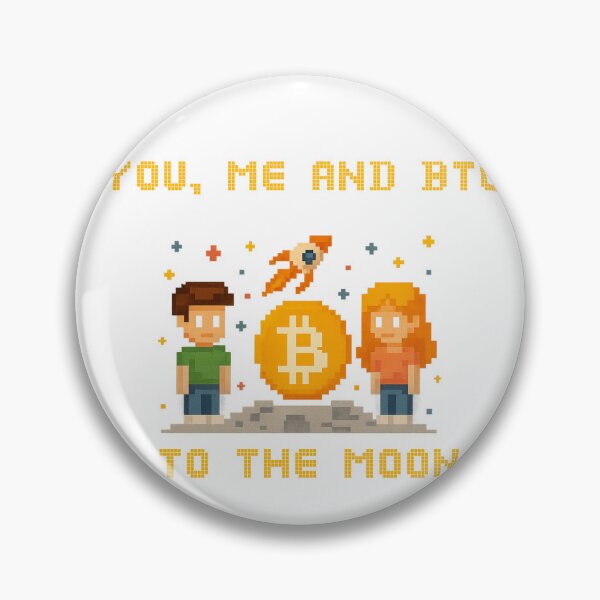 Artikelvorschau, Pixel Art Bitcoin zum Mond-Design entworfen und verkauft von PunchMonkeyArt.