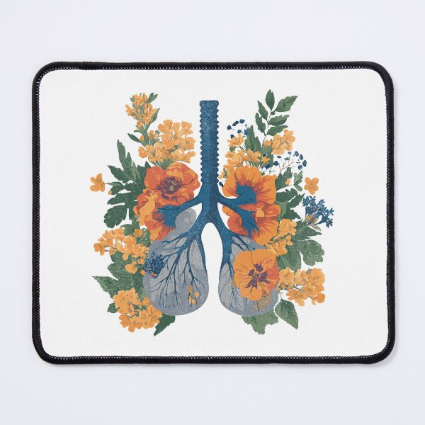 Item preview, Botanical Lungs Art Print – Floral Anatomy Illustration of Lungs – Nature and Breathing designed and sold by KamilKfoon.