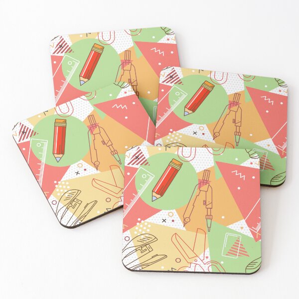 Item preview, Abstract Geometric School Supplies Pattern – Creative Kids Clothing Design designed and sold by FestivityFinds.