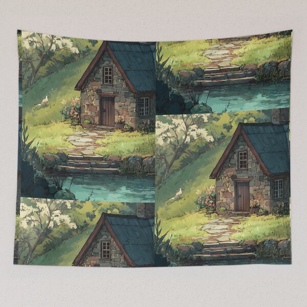 Item preview, Idyllic Cottagecore Aesthetic Art designed and sold by bapupa.