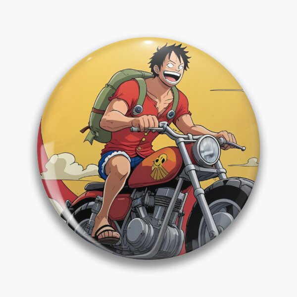 Item preview, Laughing Pirate Biker – Anime Road Trip Vibes Graphic Tee designed and sold by MOTAS FASHION .