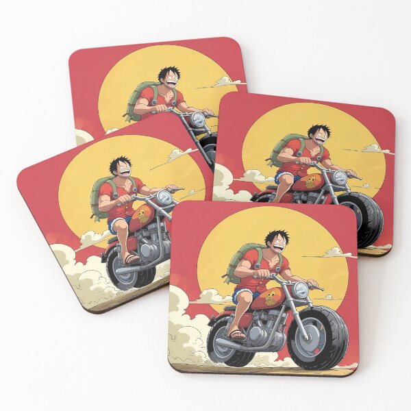 Item preview, Laughing Pirate Biker – Anime Road Trip Vibes Graphic Tee designed and sold by MOTAS FASHION .