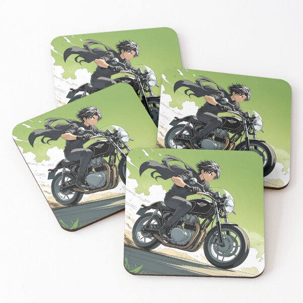 Item preview, Speed Samurai – Green Sky Anime Rider in Motion T-Shirt designed and sold by MOTAS Graphics .