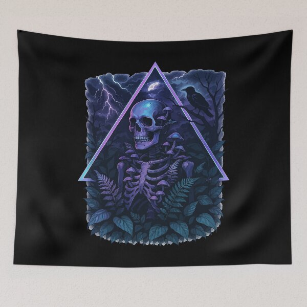 Item preview, Botany Skeleton Overgrown Plants Raven Goth designed and sold by TomFrontierArt.