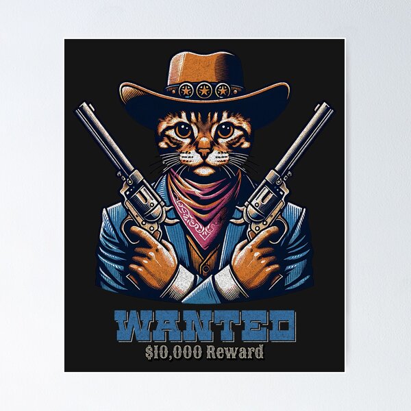 Item preview, Wanted Wild West Gunslinger designed and sold by AwesomeBeyondLimits.
