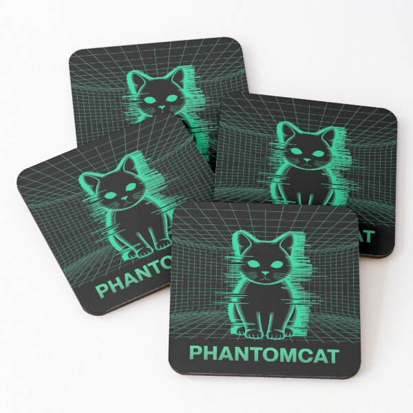 Item preview, PhantomCat – Neon Glitch Cyber Grid Kitty designed and sold by bimumonji.