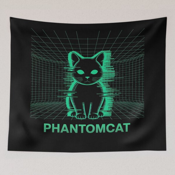 Item preview, PhantomCat – Neon Glitch Cyber Grid Kitty designed and sold by bimumonji.