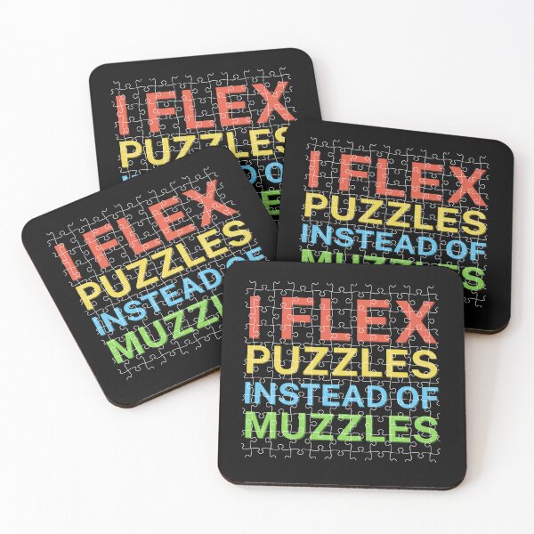 Item preview, I Flex Puzzles Instead of Muscles | Brain Teaser  designed and sold by DesignDazzles.