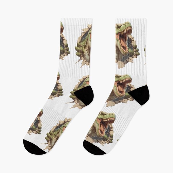 Item preview, Angry dinosaur roaring through a hole in the wall designed and sold by LoneAngel.