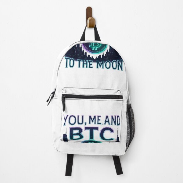 Item preview, You Me And Bitcoin To The Moon Neon Art designed and sold by PunchMonkeyArt.