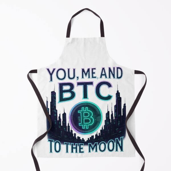 Item preview, You Me And Bitcoin To The Moon Neon Art designed and sold by PunchMonkeyArt.