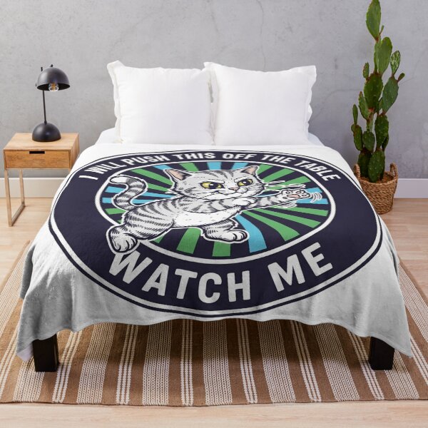 Item preview, I Will Push This Off The Table Watch Me Funny Cat designed and sold by Owcomm.