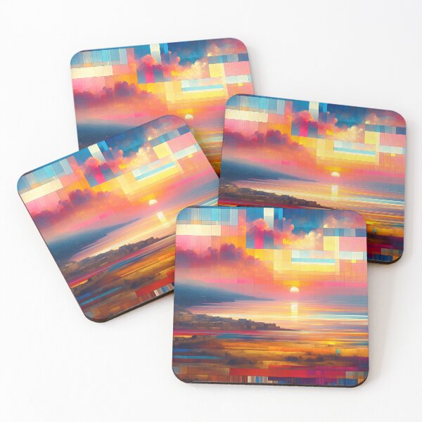 Item preview, Aurum Mare: The Golden Sea | Abstract Sunrise Art designed and sold by Stoneflower-Art.