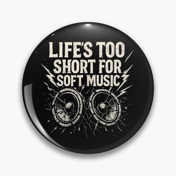 Item preview, Metalhead Slogan Life Is Too Short For Soft Music designed and sold by Krossgor.