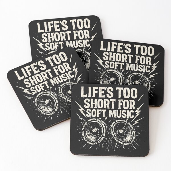 Item preview, Metalhead Slogan Life Is Too Short For Soft Music designed and sold by Krossgor.