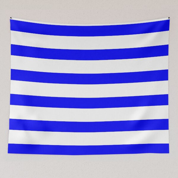 Aperçu de l'œuvre Rayures bleues et blanches épaisses créée et vendue par Goods4SaleNow.