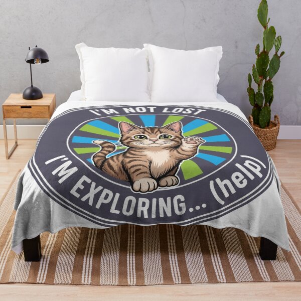 Item preview, I'm Not Lost I'm Exploring (Help) Funny Cat designed and sold by Owcomm.