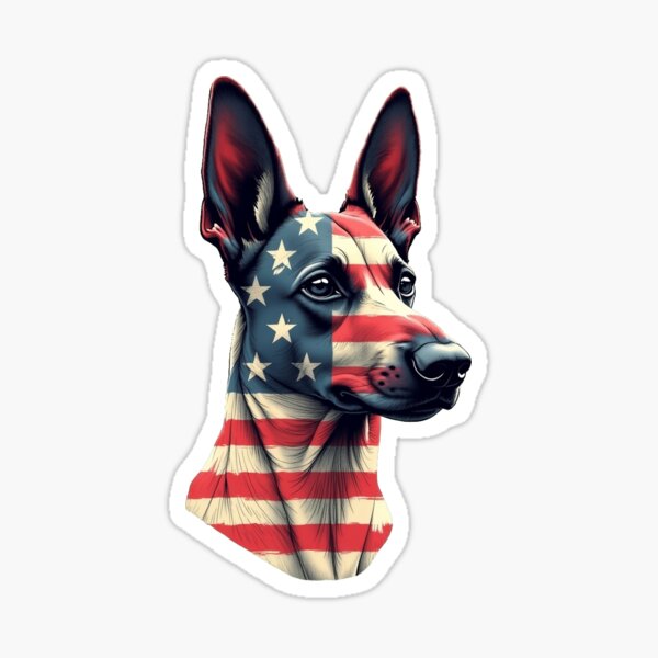 Item preview, Belgian Malinois Patriotic USA American Flag Dog designed and sold by MichaeIRellov.