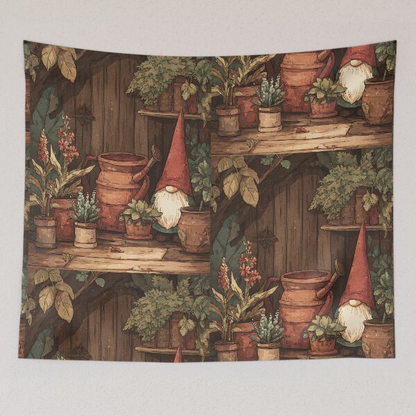 Item preview, Whimsical Cottagecore Gnome designed and sold by bapupa.