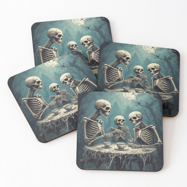 Item preview, Skeleton Friends Tea Time - Halloween 2025 designed and sold by SuperVenus.