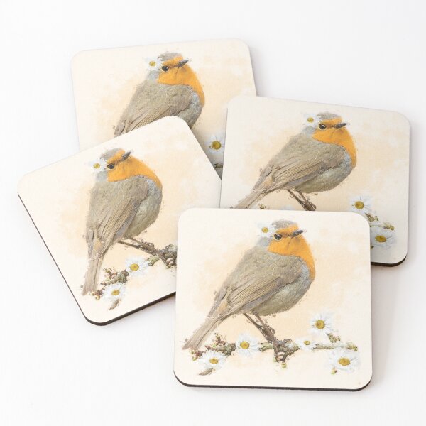 Item preview, Gentle Robin on a Branch of Daisies designed and sold by Found Dream.