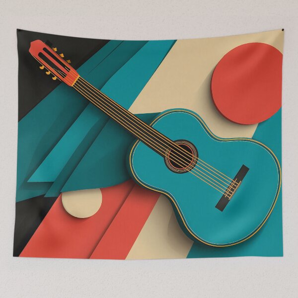 Item preview, Abstract geometric classical guitar art designed and sold by gut2000.