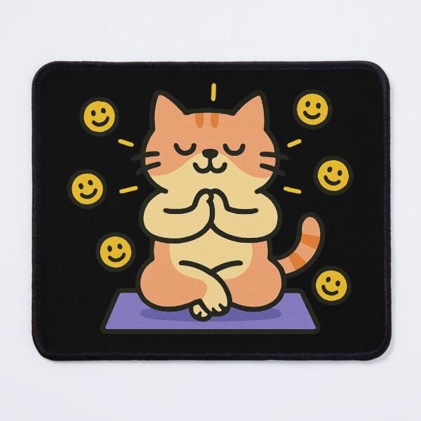 Item preview, Zen Kitty – Meditating Tabby Radiating Positive Vibes designed and sold by bimumonji.