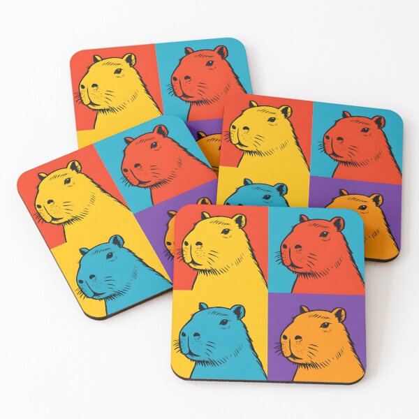 Item preview, Warhol Capybara – Pop Art Rodent Grid designed and sold by VoidBloom Studio.