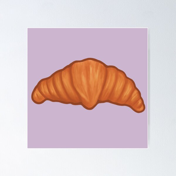 Item preview, Croissant- Pastry Illustration designed and sold by Crayon Cup.