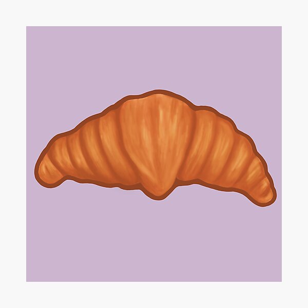 Item preview, Croissant- Pastry Illustration designed and sold by Crayon Cup.