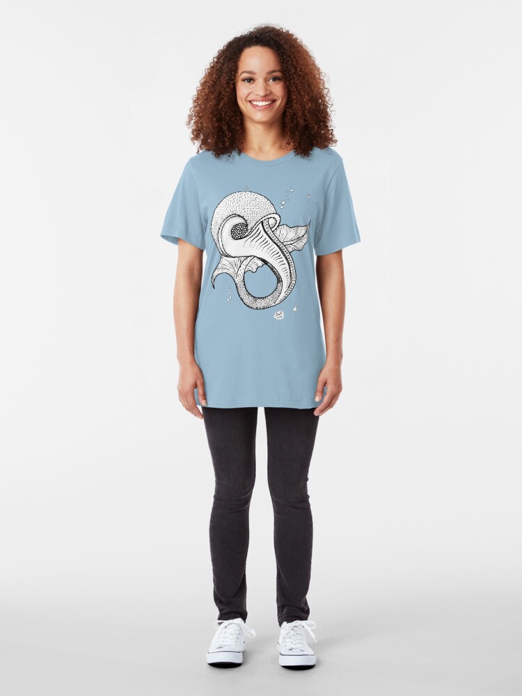 Alternate view of Odd Fish (Tee) Slim Fit T-Shirt
