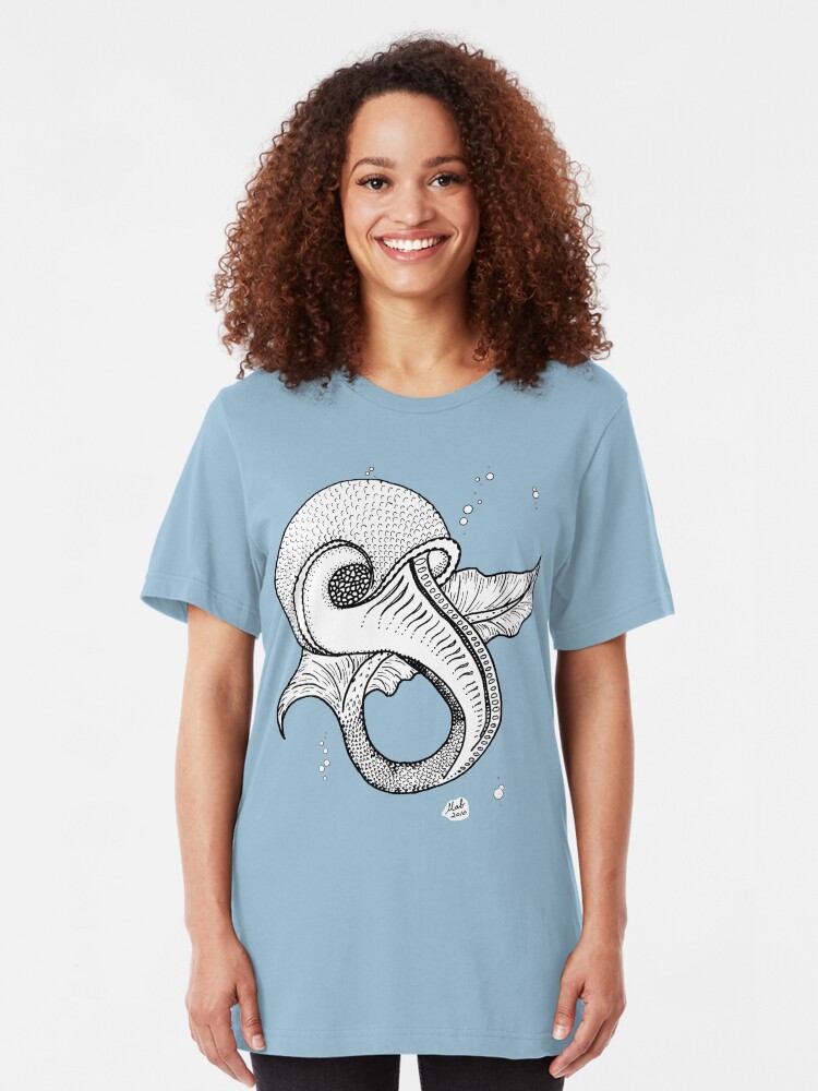 Alternate view of Odd Fish (Tee) Slim Fit T-Shirt