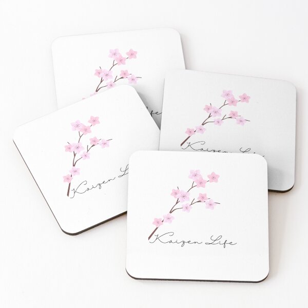 Item preview, Kaizen Life – Cherry Blossom Branch with Flowing Script designed and sold by JaegerZA.