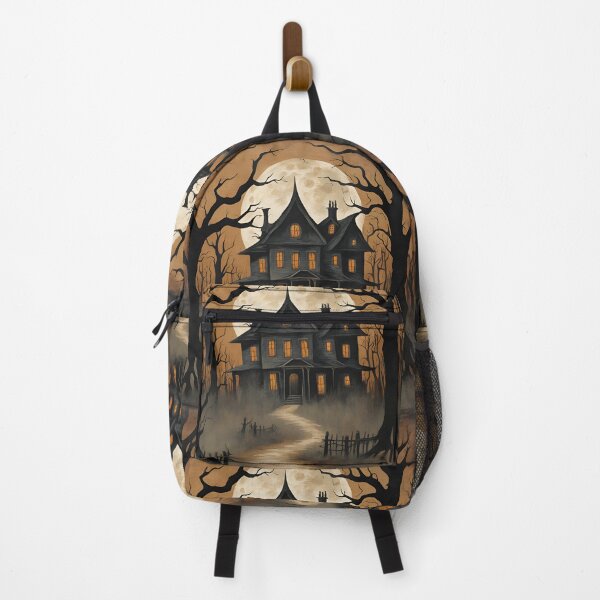 Item preview, Haunted House and Full Moon – Gothic Halloween Scenery designed and sold by Diclebaybas.