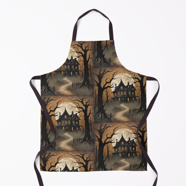 Item preview, Haunted House and Full Moon – Gothic Halloween Scenery designed and sold by Diclebaybas.